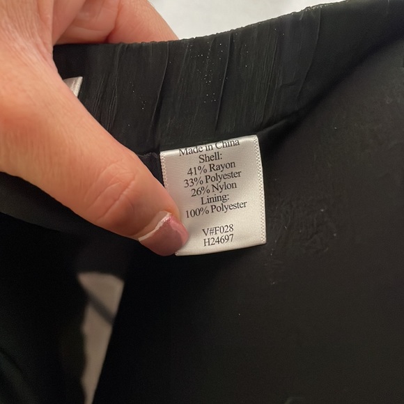 Coldwater Creek Black Shimmer Pleated Maxi Paisley Print Flowy Skirt - Picture 10 of 12